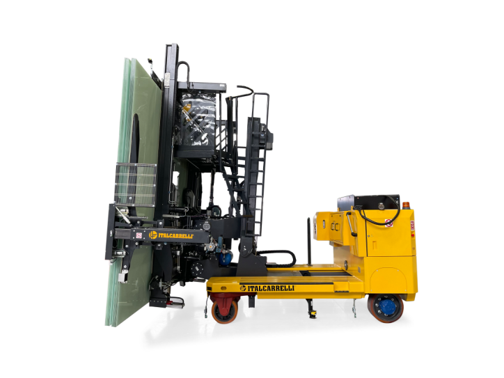 side loaders for glass handling