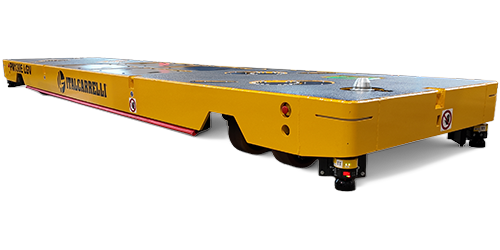 Pianale AGV a guida autonoma per trasporto materiali in ambito industriale