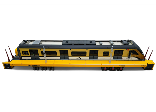 Trasbordatore industriale ITALCARRELLI su rotaia per manutenzione ferroviaria