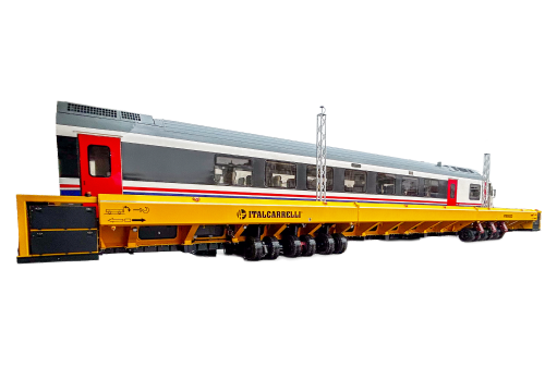Trasbordatore industriale ITALCARRELLI su rotaia per manutenzione ferroviaria