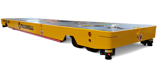 Pianale AGV a guida autonoma per trasporto materiali in ambito industriale